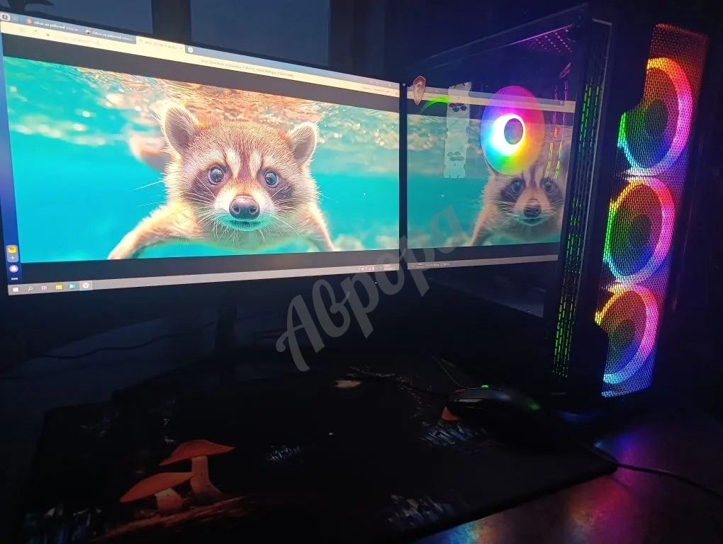 Игровой компьютер и монитор