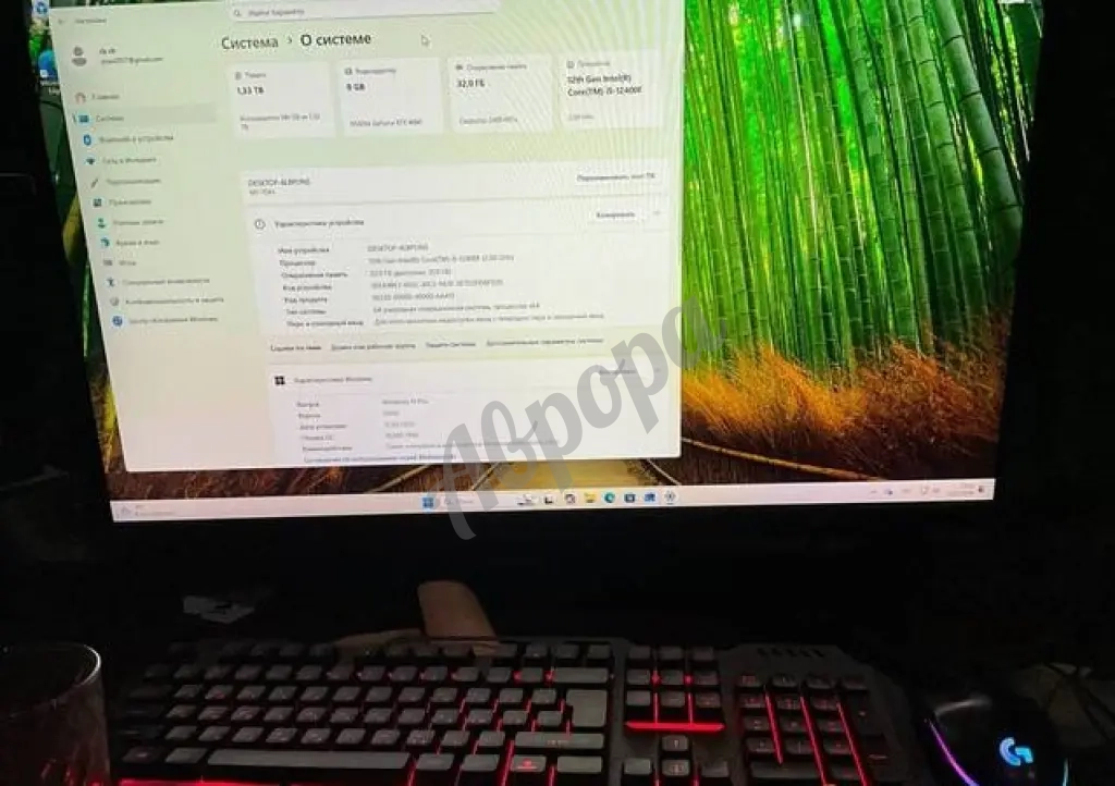 Игровой ПК с монитором