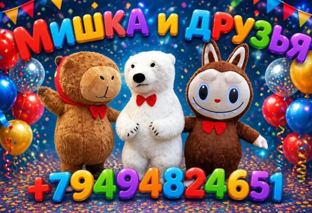 Праздник с белым мишкой и друзьями!